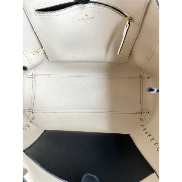 Kate Spade Black Leather Studded Tote Bag - Picture 7 of 8